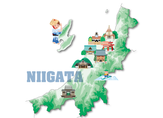 新潟県の地図・新潟県のおでかけスポット