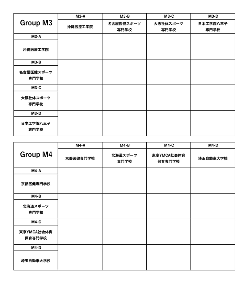 第27回全国専門学校バスケットボール選手権大会 組み合わせ2