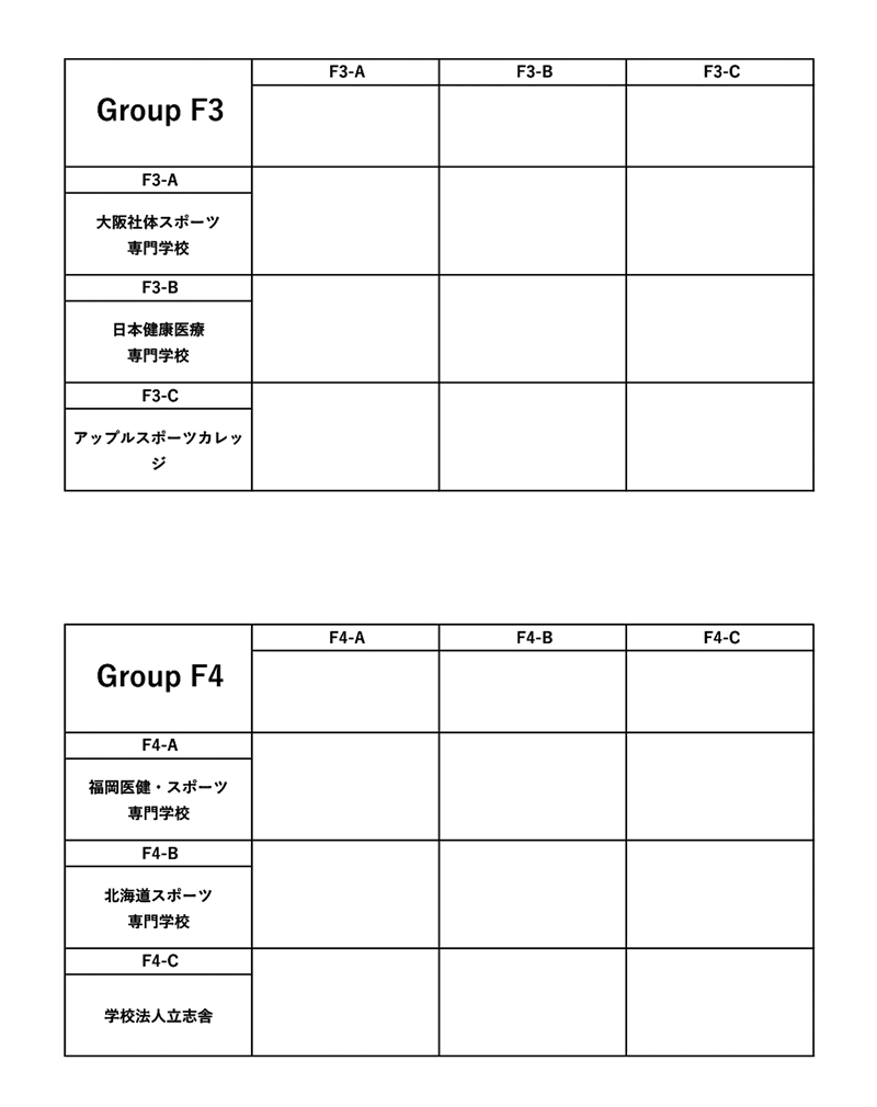 第27回全国専門学校バスケットボール選手権大会 組み合わせ2