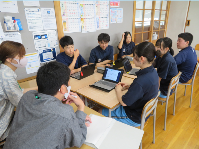 長野県　筑北村立聖南中学校　善光寺街道グループのみなさん2